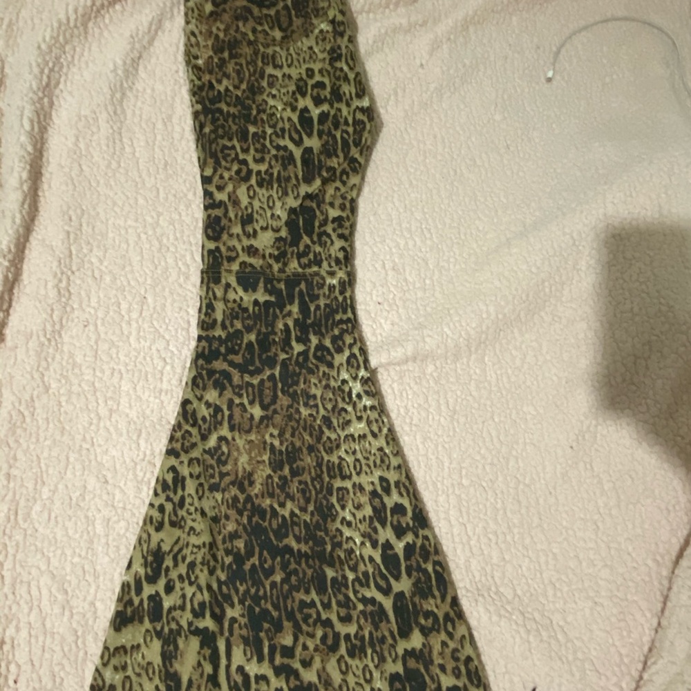 L&B leopard flared pants